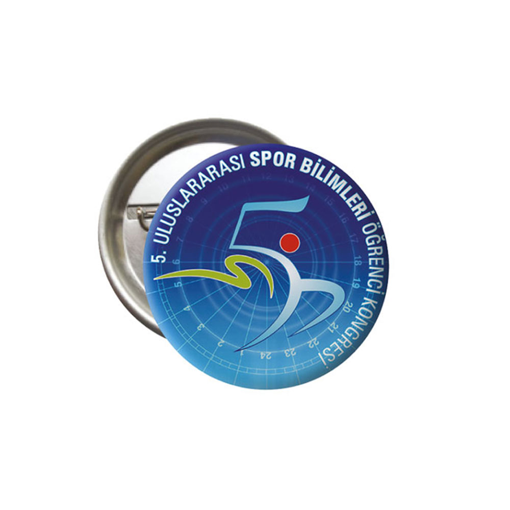 İğneli Buton Rozet ( 55 Mm )